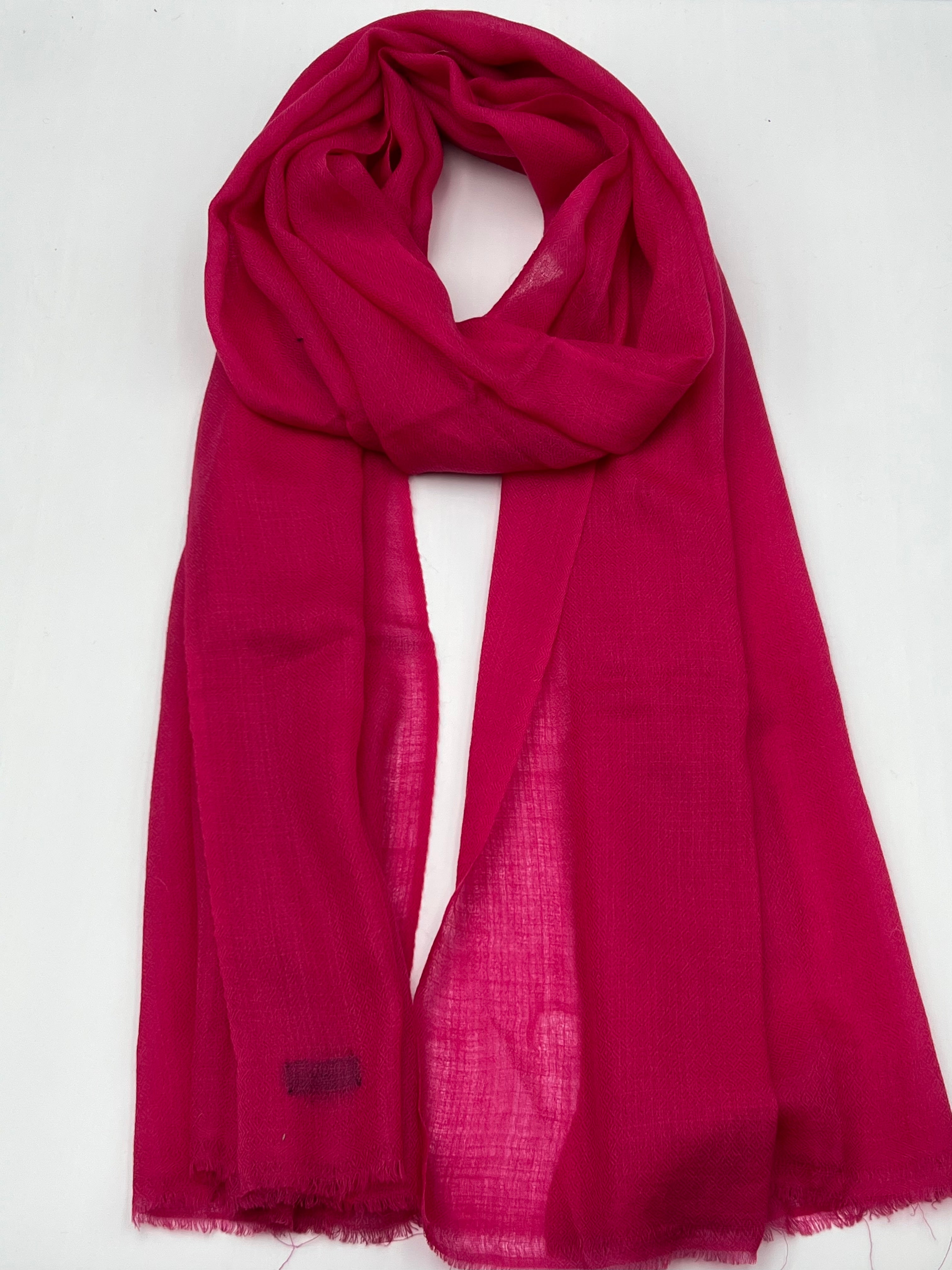 Fuchsia Pink Cashmere Scarf