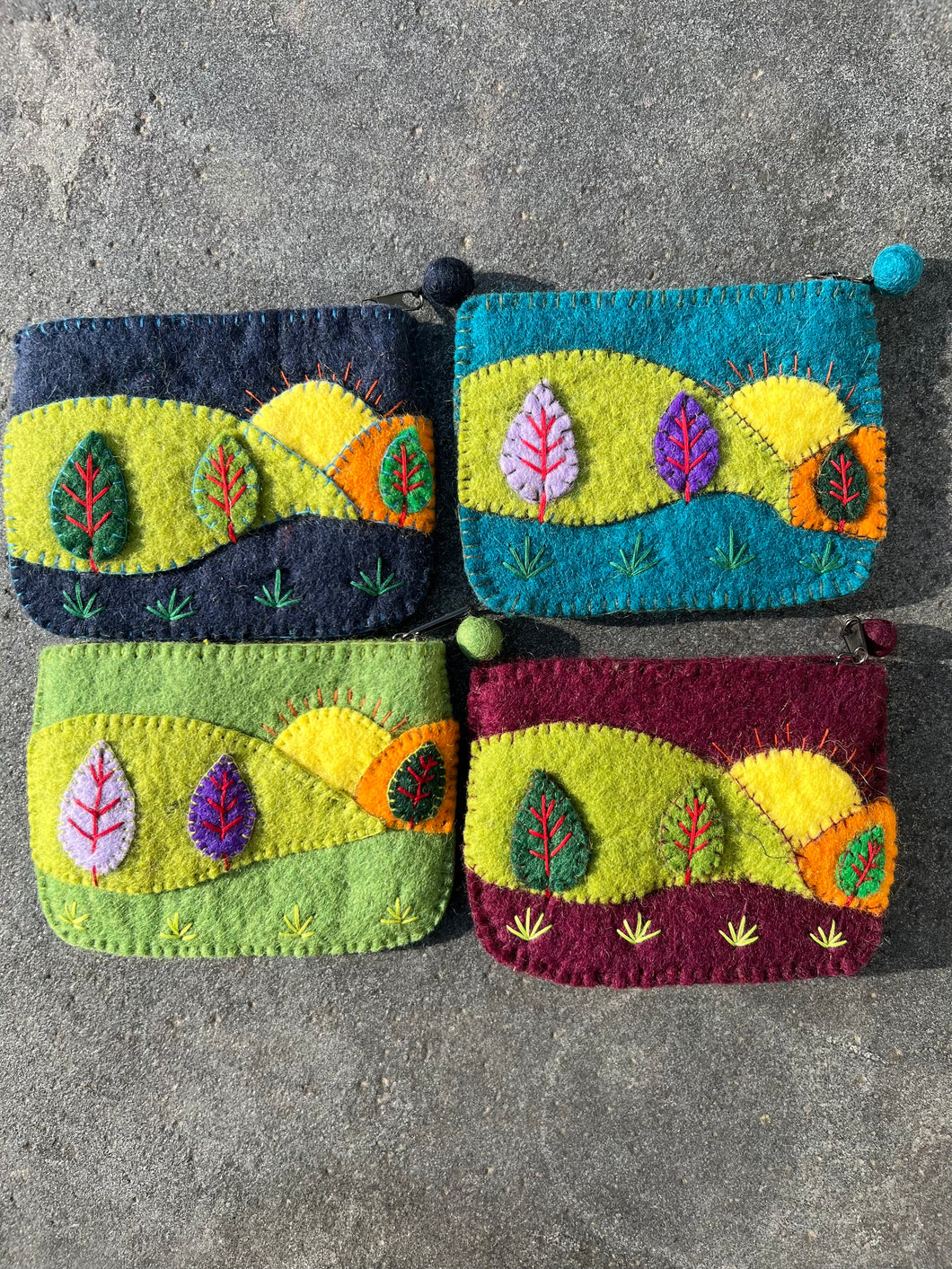 Felt coin purse (CPB24) set of 10