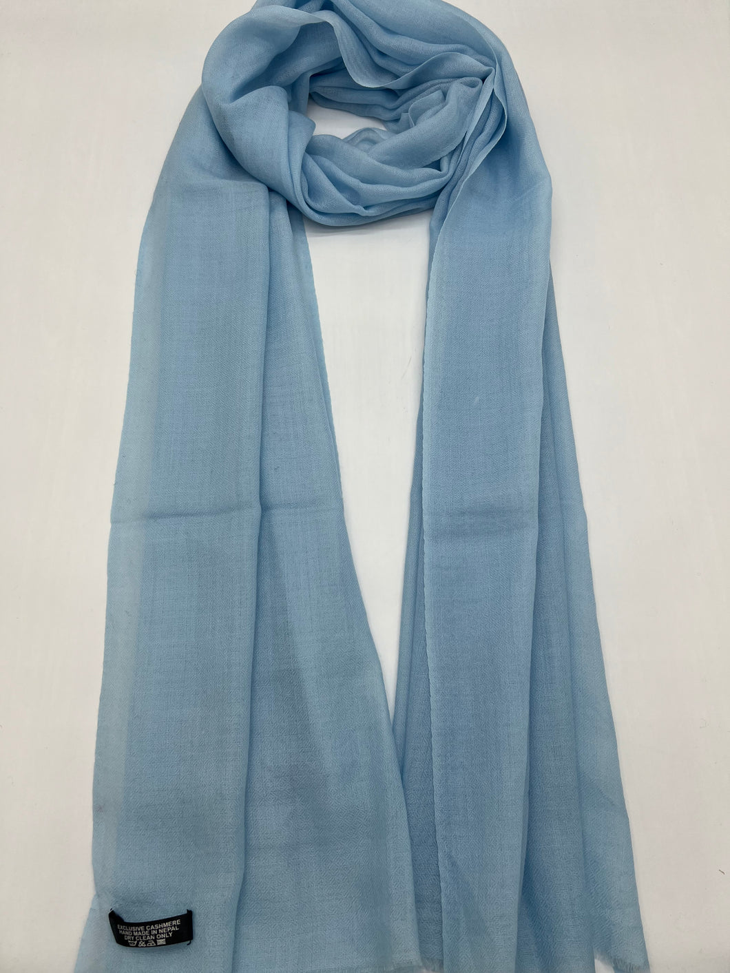 200 count cashmere scarf (Light blue) 200C33