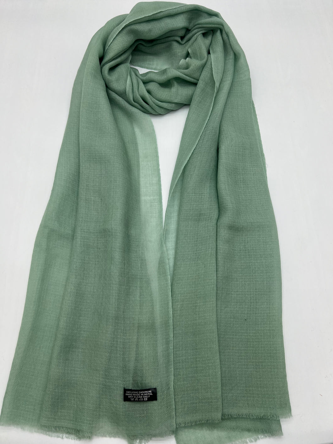 200 count cashmere scarf (Light green) 200C35