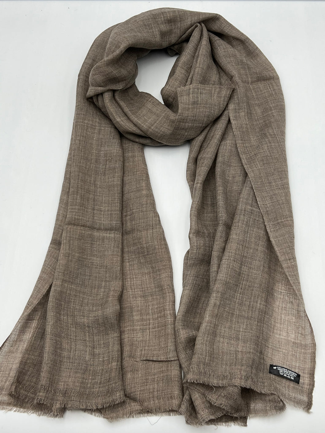 200 count cashmere plain scarf (Natural Camel Brown)200C29