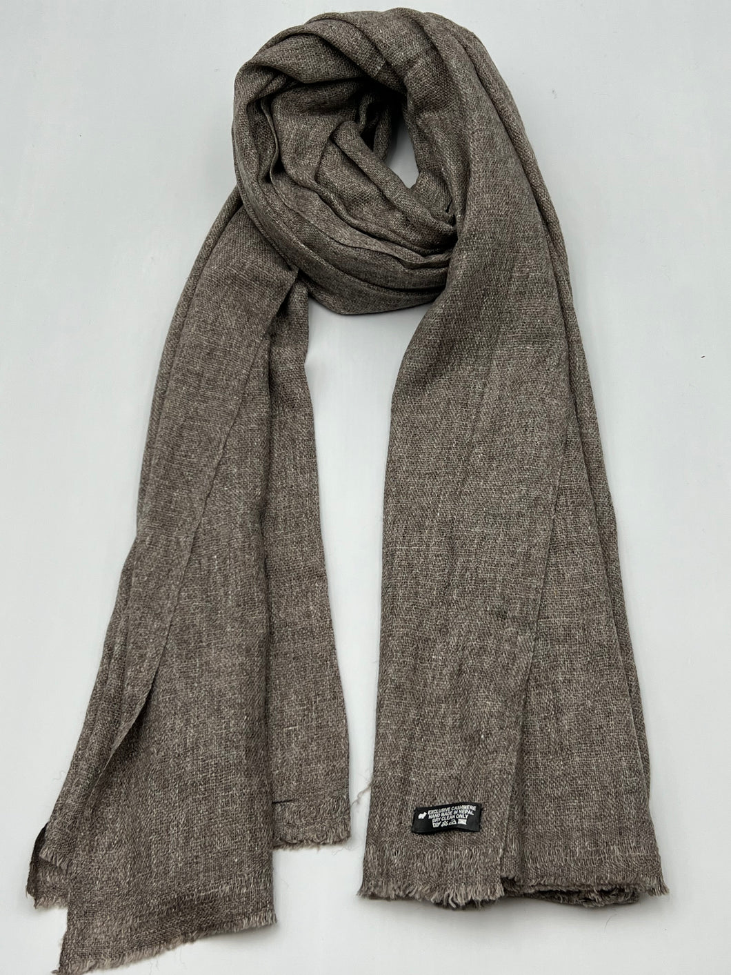 Regular cashmere plain scarf (Camel Brown) RCS04