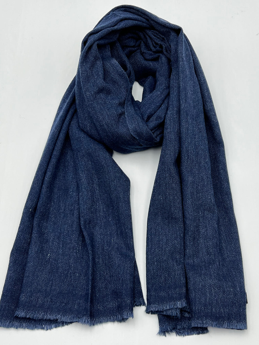 Regluar Cashmere Scarf (Navy Blue)