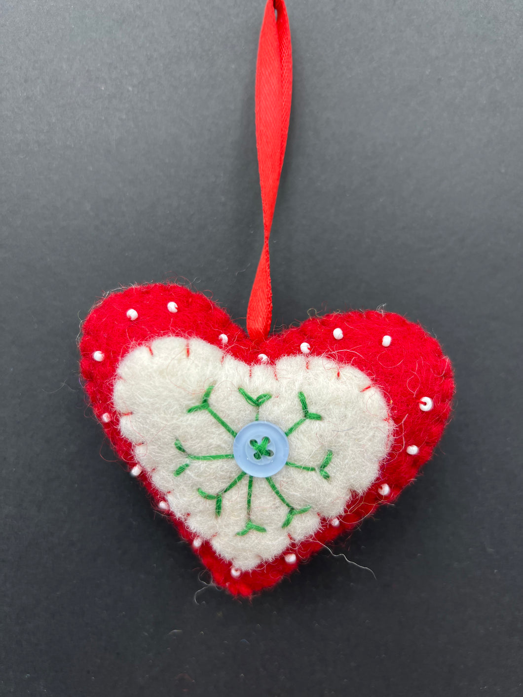 X-Mas Heart Ornament (OR23) (Set of 5)