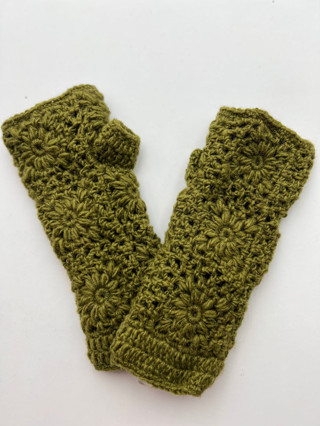 Regular Fingerless Gloves (Olive) HW07