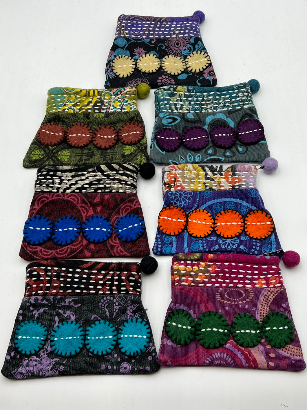 Cotton with Felted big purse (CPB08) Set of 7