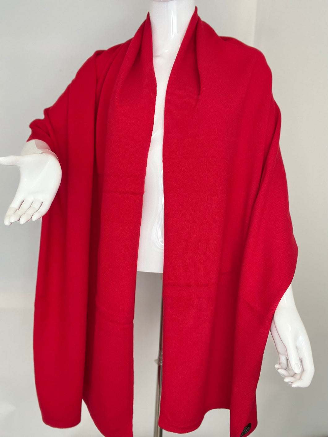 Cashmere knitted wrap (Red) CW11