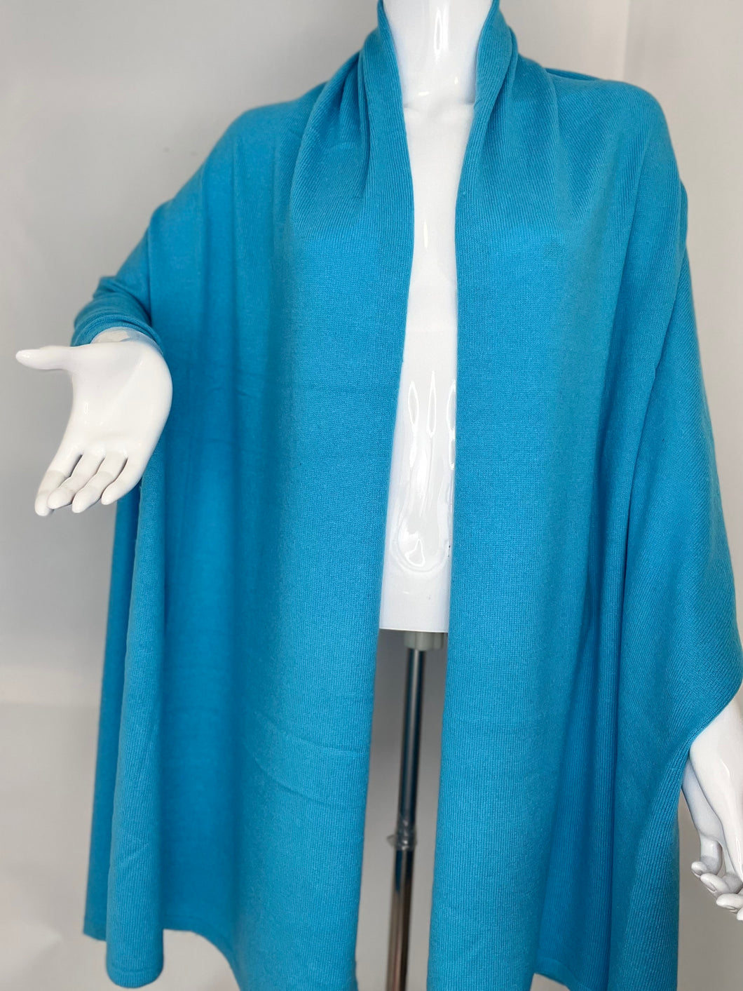 Cashmere knitted wrap (Terquise) CW09