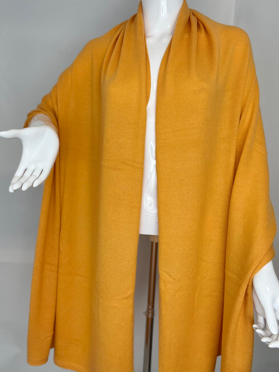 Cashmere knitted wrap (Yellow) CW13