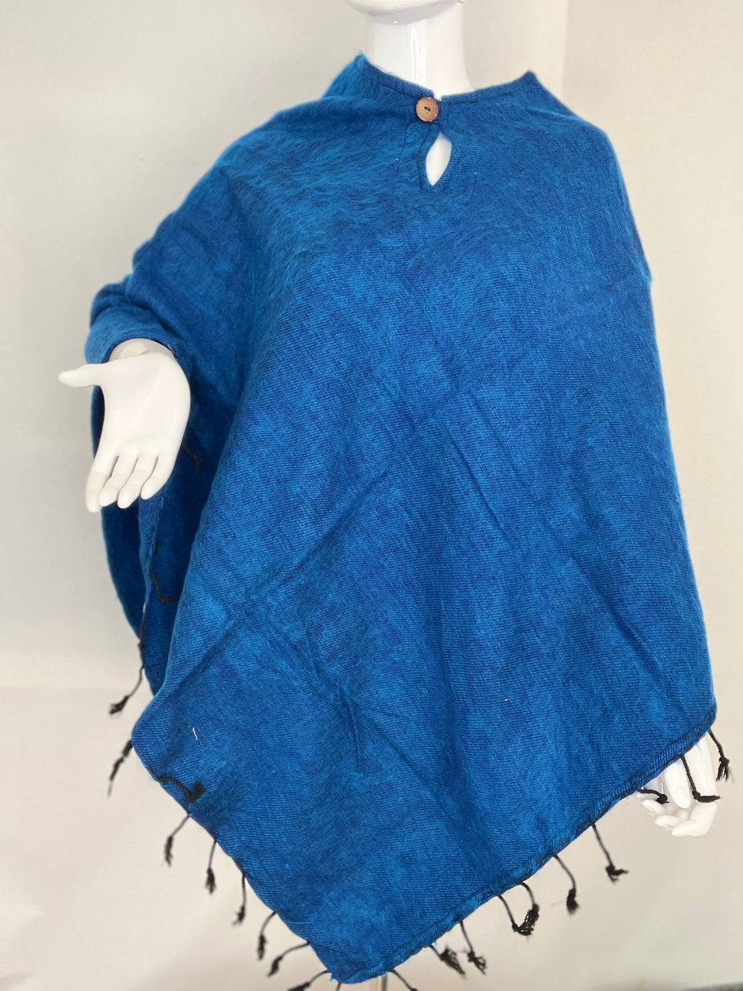 Woolen Poncho (Royal Blue) WP03