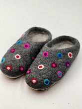 Load image into Gallery viewer, Felted designed slipper (Charcoal) FS01
