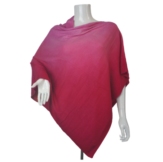 Cashmere Ombre Poncho (Pink) COP01